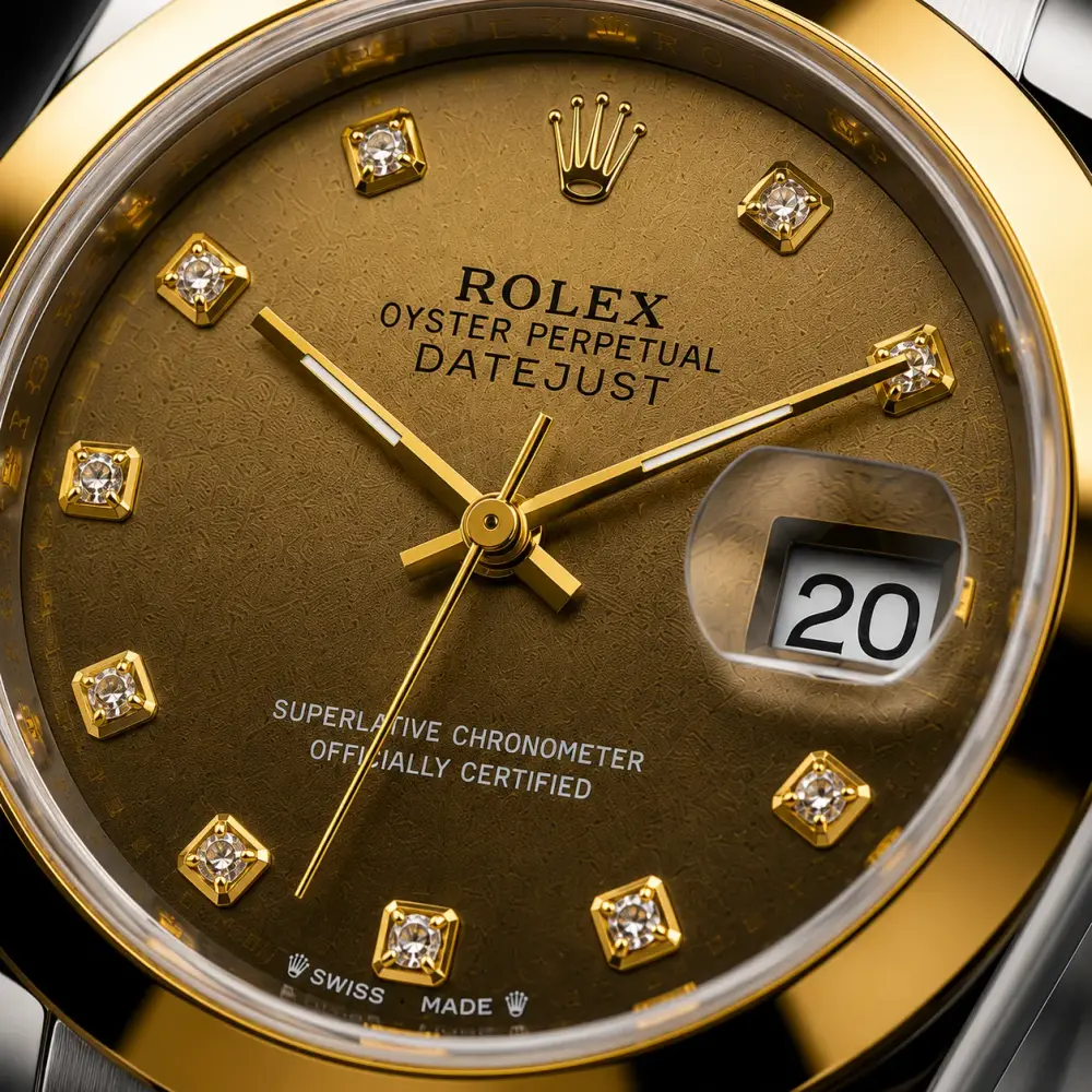 Rolex Datejust Two-Tone Diamond Dial Watch