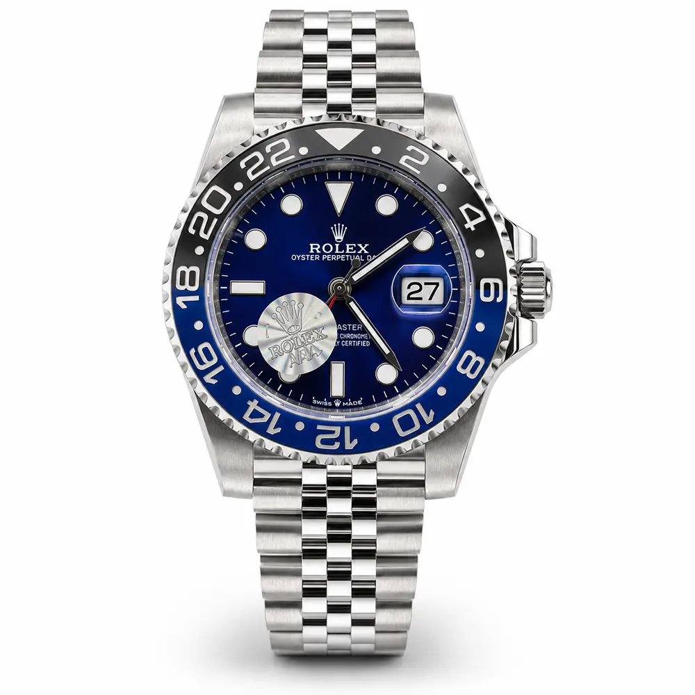 Blue GMT Stainless Steel Jubilee Watch
