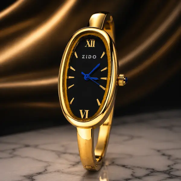 ZIDO Elegant Gold Oval Bangle Women's Watch