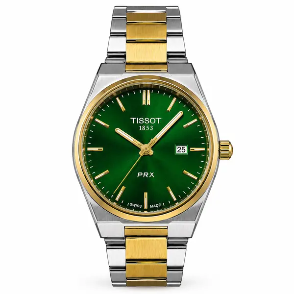 Tissot PRX Green Dial Automatic Two-Tone Watch