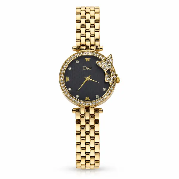 Dior Noir Papillon Women's Gold Butterfly Watch | Clockitty