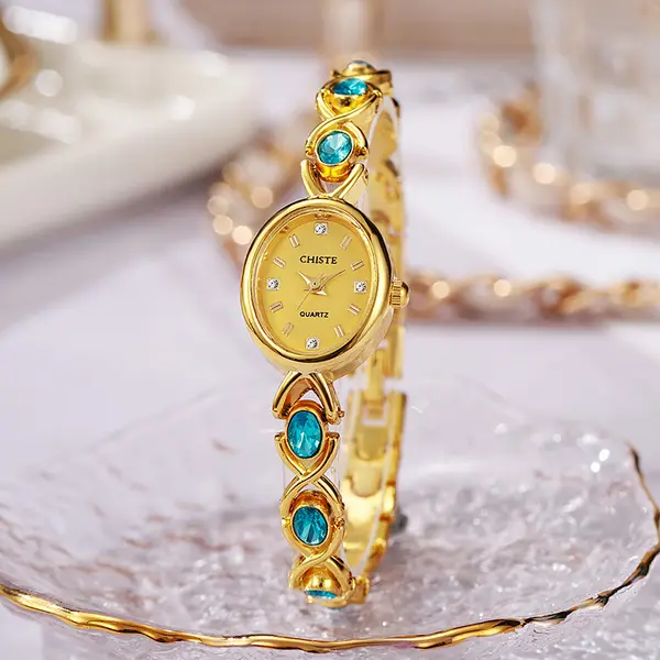 Womens Colored Diamond Niche High Appearance Value Bracelet Watch