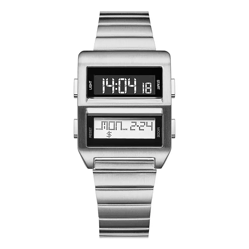 Retro Digital Watch Multi-function Display Electronic Wristwatch